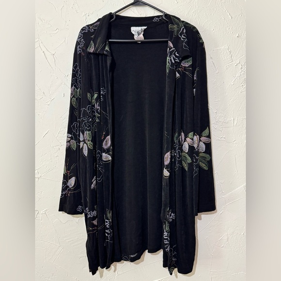 Vintage 80s Copa Cabana Original Floral Beach Lounge Maxi Dress and Jacket Sz 2X - Picture 3 of 11